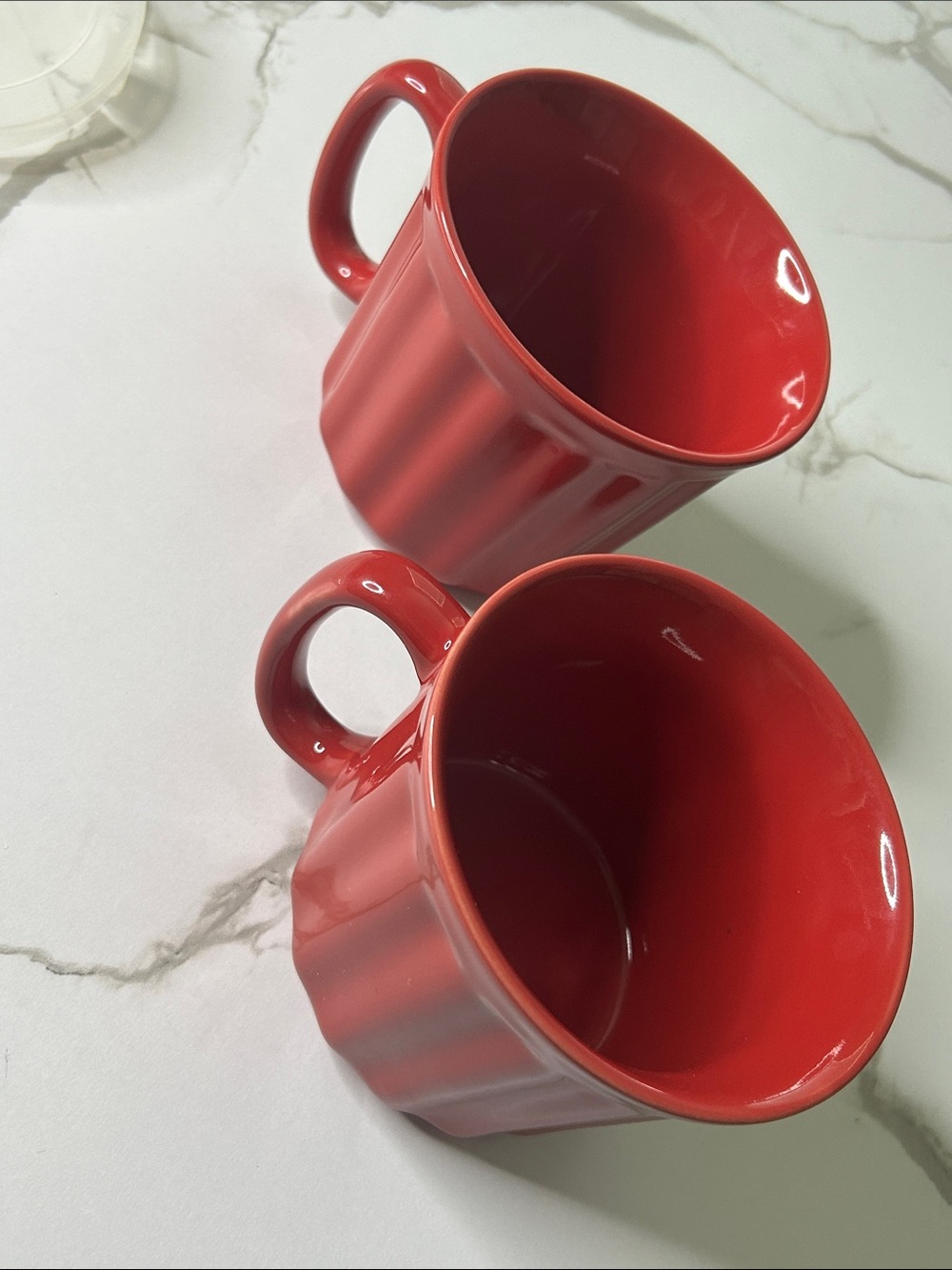 Berry Red Stoneware Soup Mugs with Lids - Set of 2